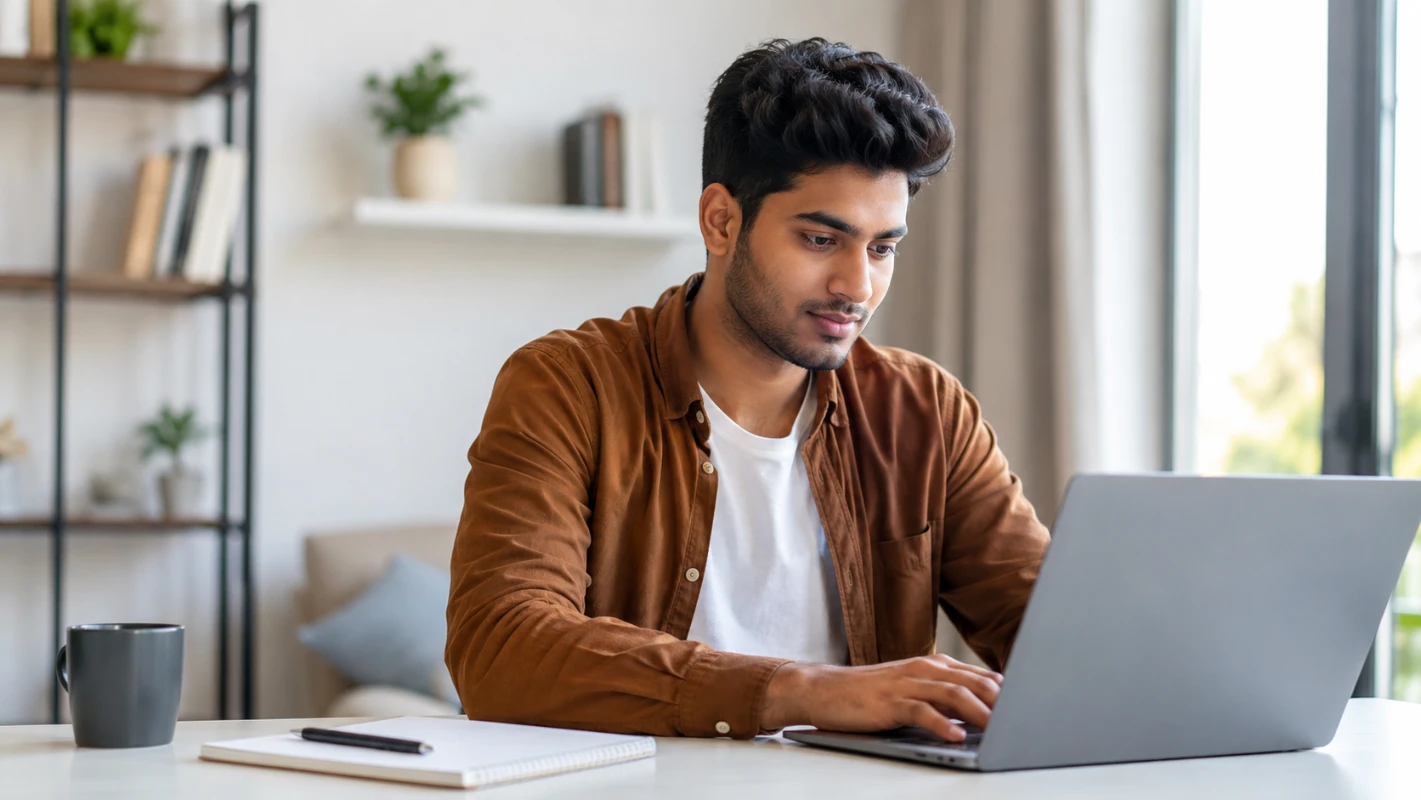 How to write a CV with no experience — young person writing their first CV on laptop