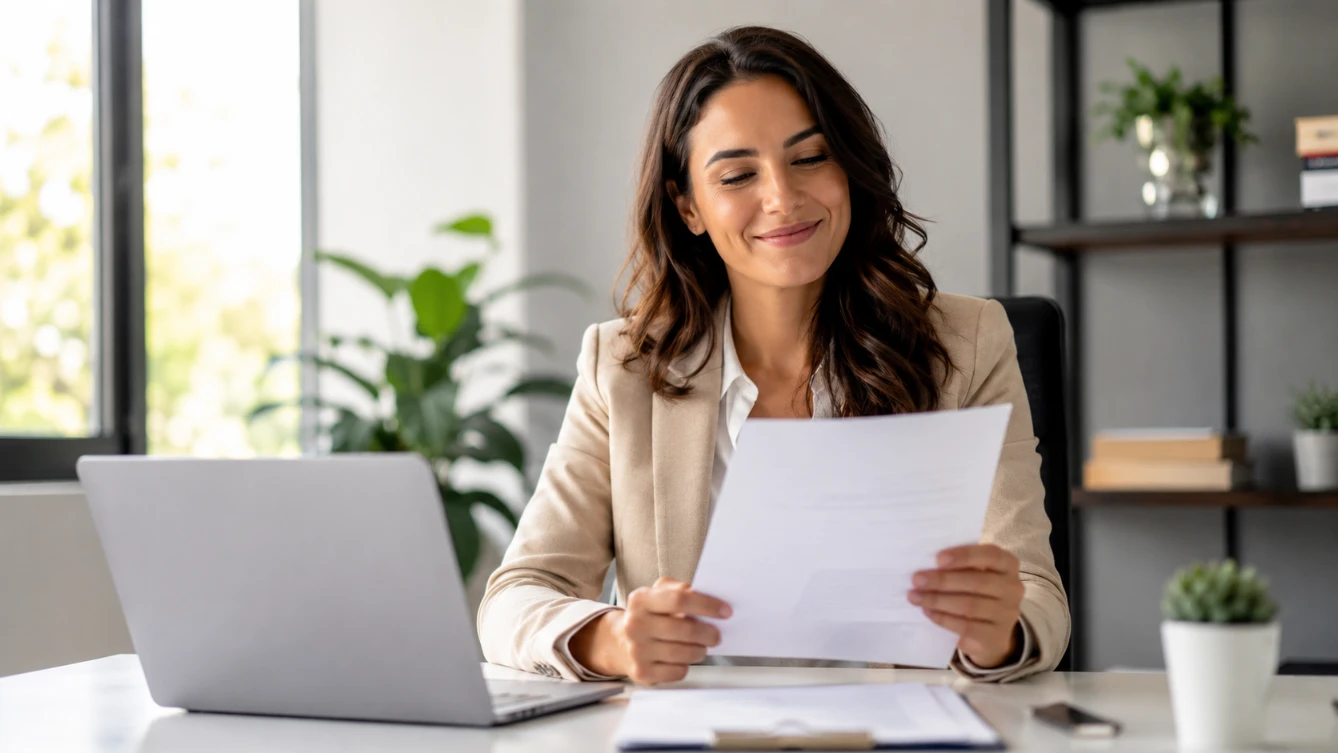 How to show promotions on CV — professional highlighting career progression on CV document at desk
