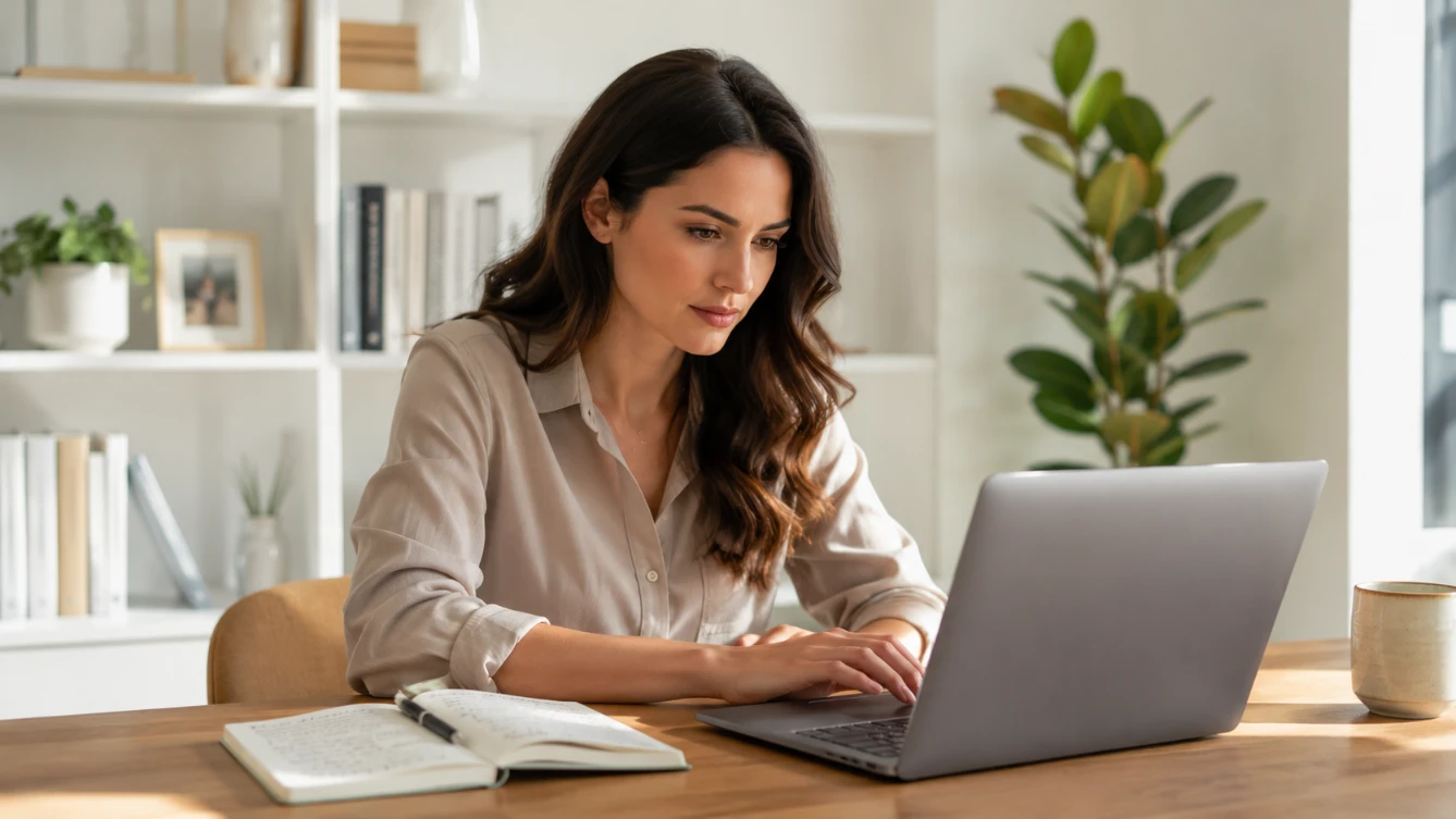 CV personal statement guide — professional writing personal statement on CV at modern desk