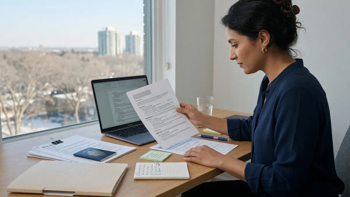 Professional CV writing workspace for a guide about CV tips Canada PR
