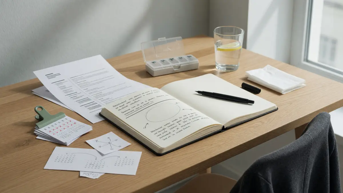 Professional CV writing workspace for a guide about job gaps on CV